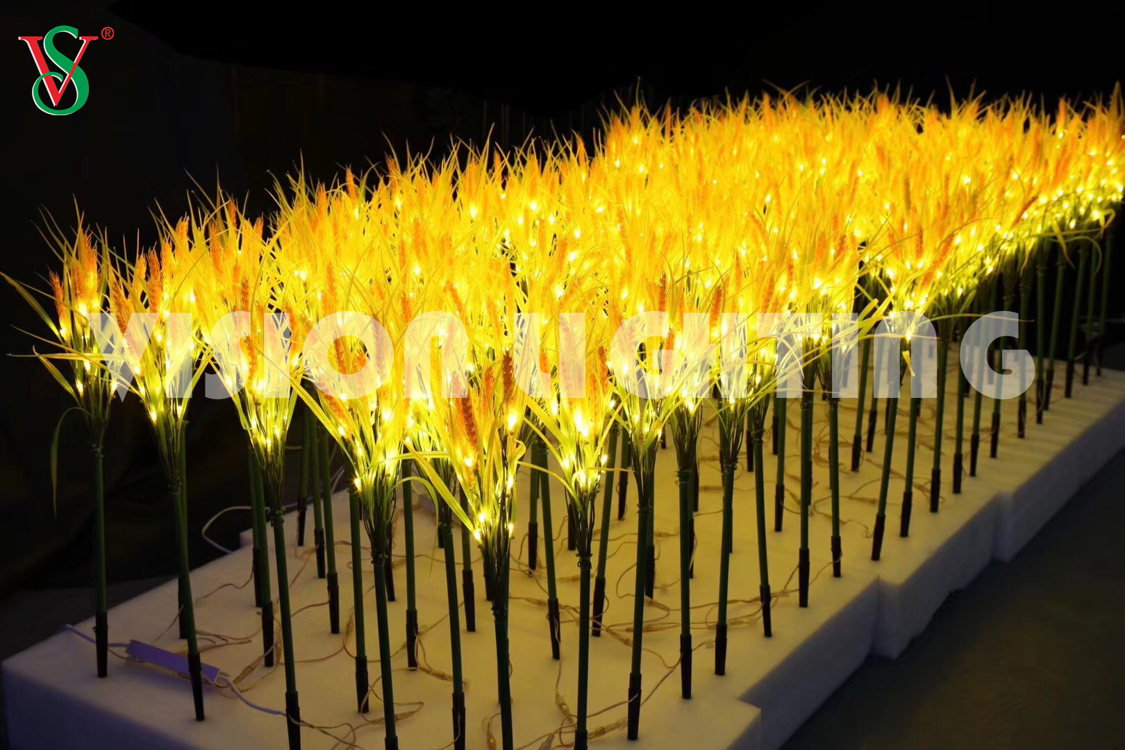 Luz de rosa de flor artificial led para decoración de parque de jardín al aire libre de vacaciones