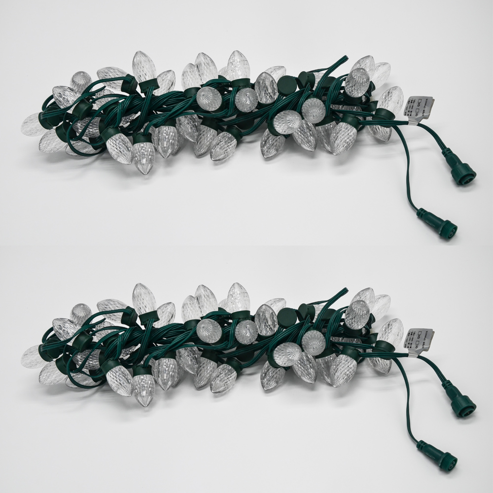 Decoración navideña IP65 programable WS2811 TTL LED RGB píxeles fresa cadena de luz para uso en exteriores