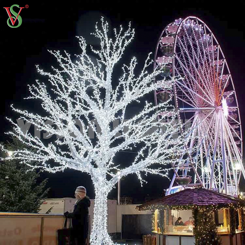 Luz navideña, luces decorativas de ramita blanca, árbol de rama con motivo 3D con guirnalda Led