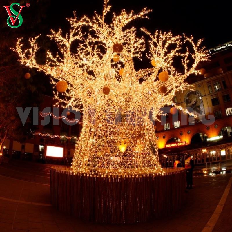 Luz navideña, luces decorativas de ramita blanca, árbol de rama con motivo 3D con guirnalda Led