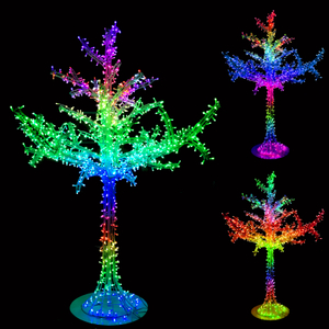 Paisaje personalizado motivo Navidad decoración al aire libre DMX512 píxeles programables RGB árbol de luz