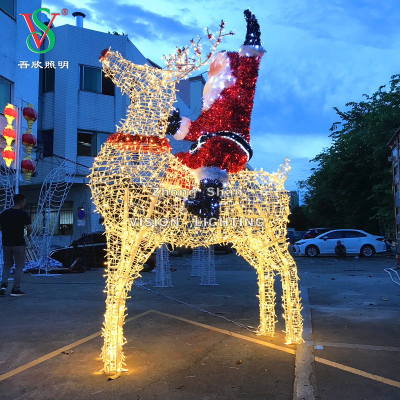 Centro comercial navideño decoración al aire libre LED Motif luces