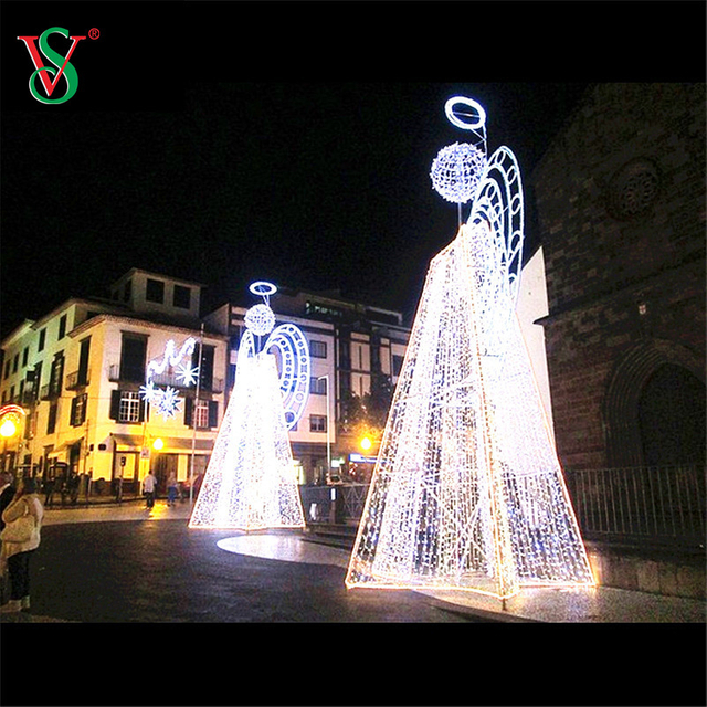 Decoración de eventos de bodas de Navidad LED 2D 3d Angel Flying Motif Lights