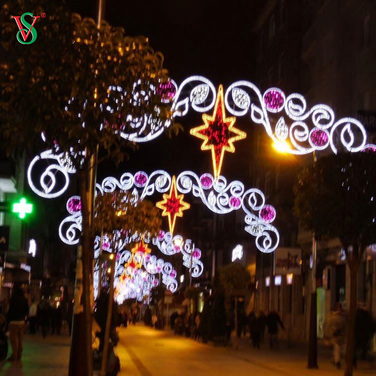 La más nueva decoración de Navidad LED gigante para exteriores, luces grandes con motivos de calle 2D