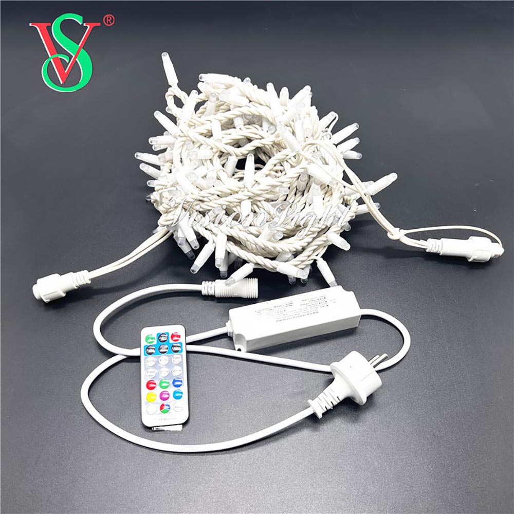 Mando a distancia LED táctil exterior impermeable de alta calidad led Navidad RGB cadena de luz