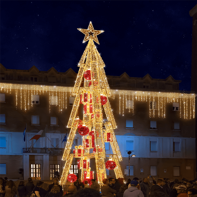 Luz del árbol de Navidad 3D