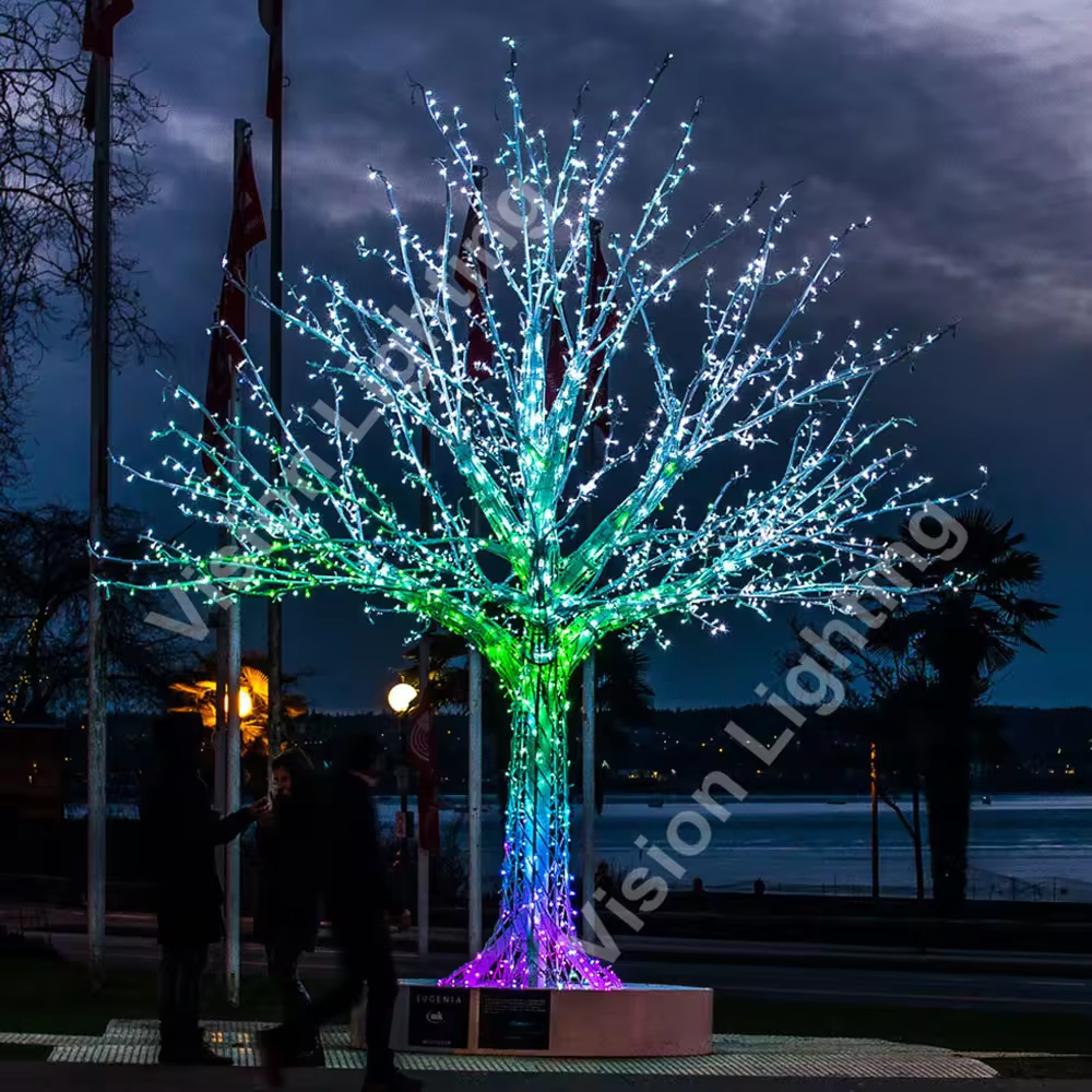 La guirnalda programable del pixel de DC12V WS2811 del alto brillo llevó las luces del árbol de navidad del RGB