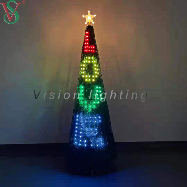 Luces de árbol de Navidad con cambio de color RGB inteligente DIY con aplicación Bluetooth