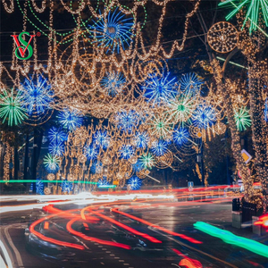 Luces de árbol de fuegos artificiales LED a todo color RGB para decoración de vacaciones de Navidad al aire libre