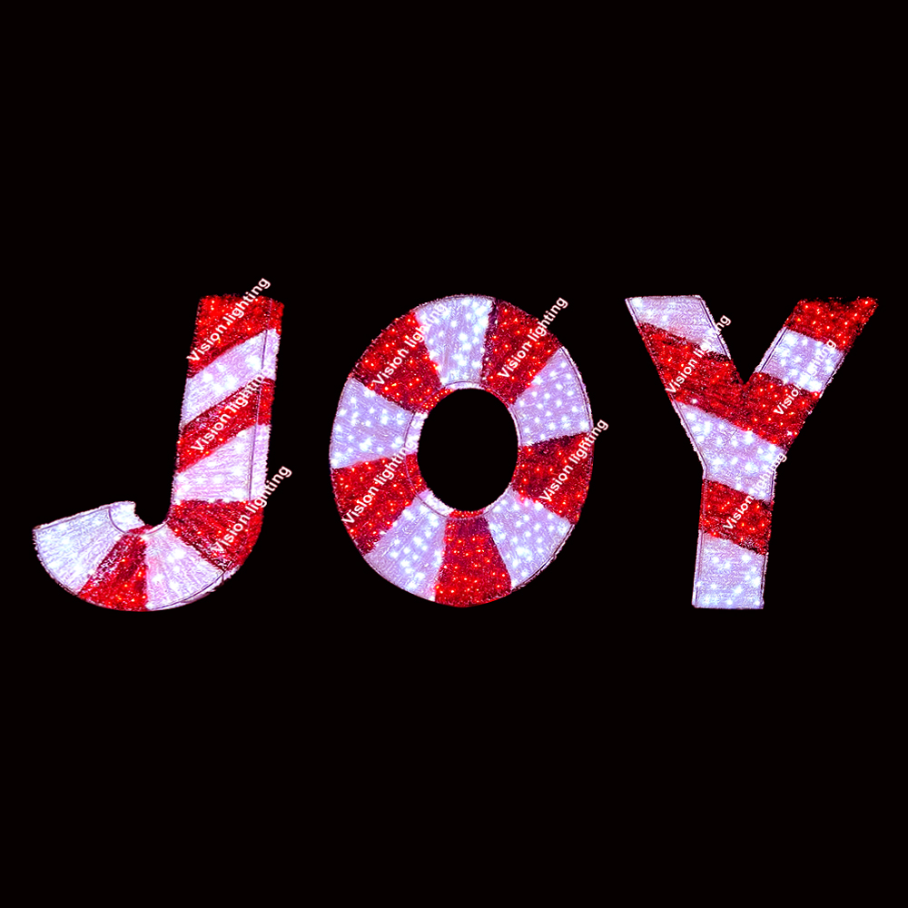 Decoración exterior Paisaje IP65 Escultura 3D de alta calidad led Navidad vacaciones motivo letra luz