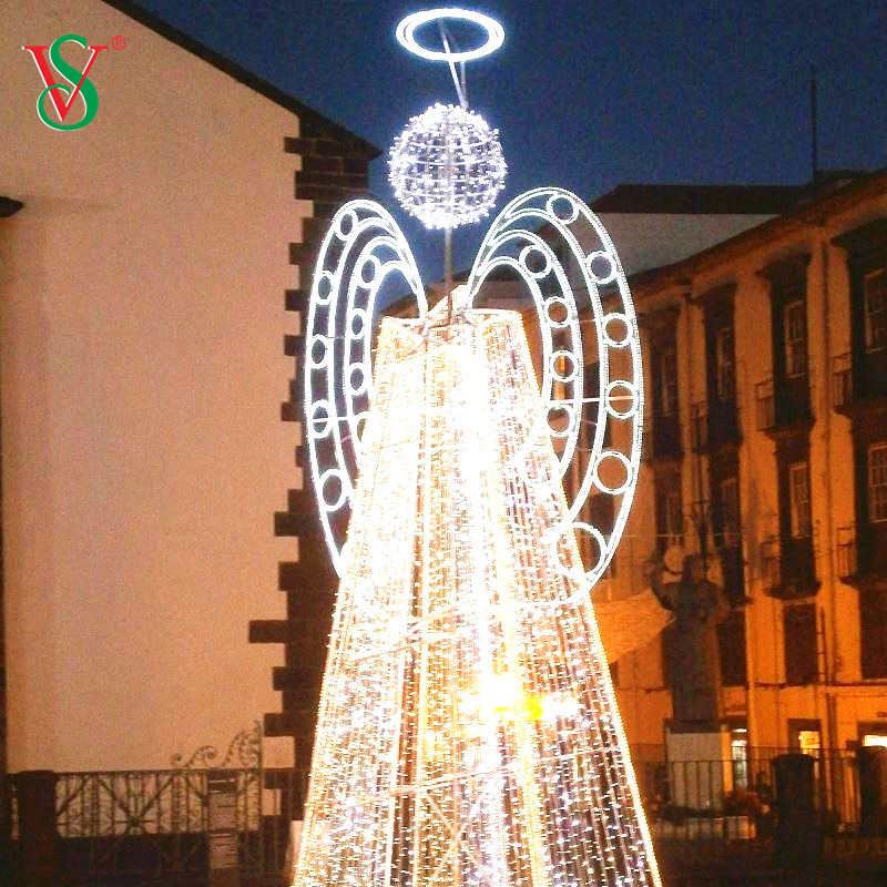 Decoración de eventos de bodas de Navidad LED 2D 3d Angel Flying Motif Lights