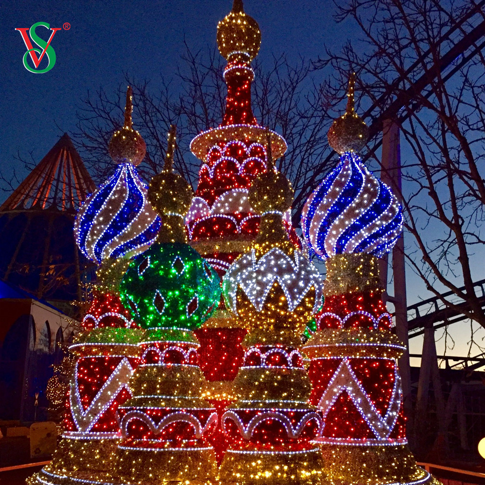 Decoración de luces con motivos para el día de Halloween al aire libre, luces con motivos de escultura de torre de castillo grande