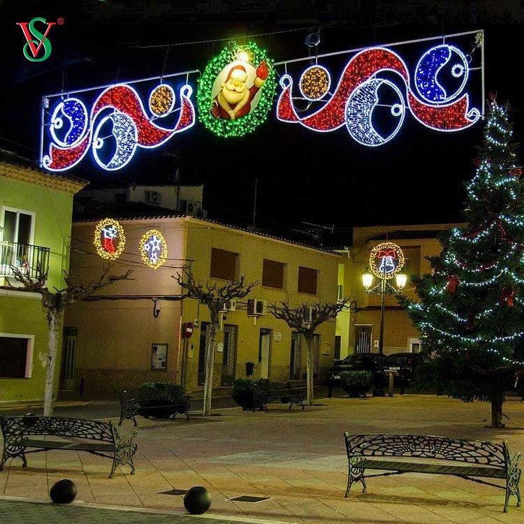 La más nueva decoración de Navidad LED gigante para exteriores, luces grandes con motivos de calle 2D