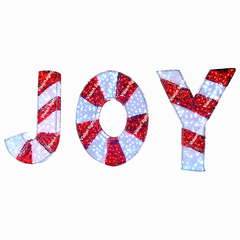 Decoración exterior Paisaje IP65 Escultura 3D de alta calidad led Navidad vacaciones motivo letra luz