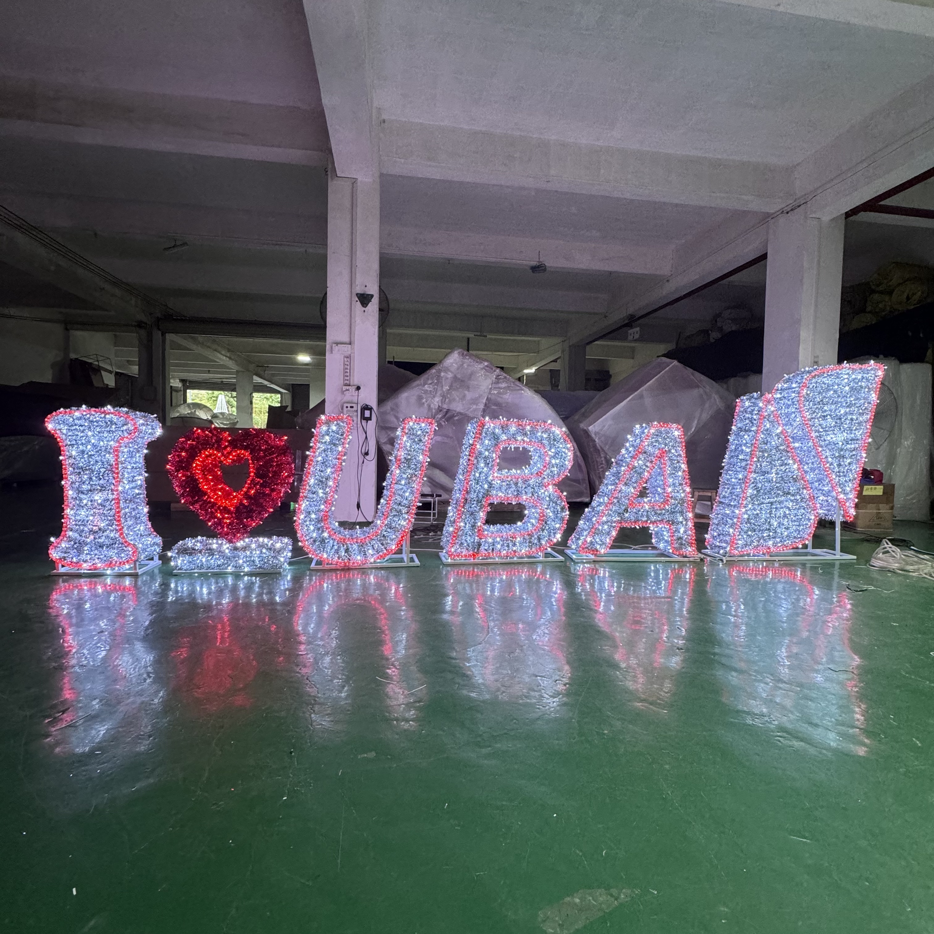 Luz iluminada 3D al aire libre de la decoración del motivo del tablero de muestra del Año Nuevo de la Navidad LED