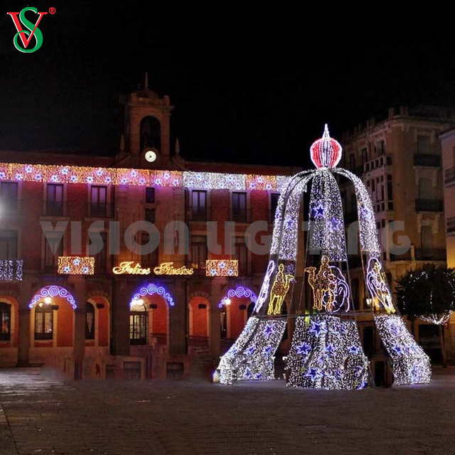 Gigante al aire libre Jingle Bell Comercial LED Motif Decoración Iluminación para Navidad