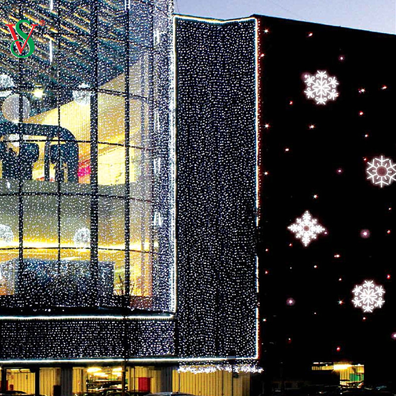 Luces de copo de nieve LED 2D animadas de diseño personalizado para decoración navideña