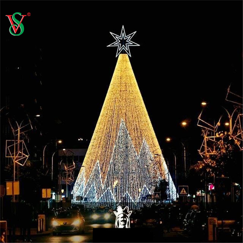 Árbol de Navidad gigante LED 3D para decoración de festivales al aire libre